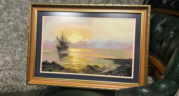 Картина «Вечір на морі» за І. Айвазовським від Людмили Храмової