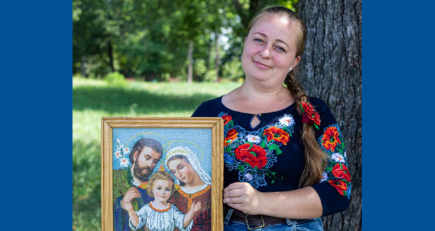 Вышитая икона «Святое семейство» от Алены Мальченко